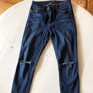Medium blue ripped skinny jeans